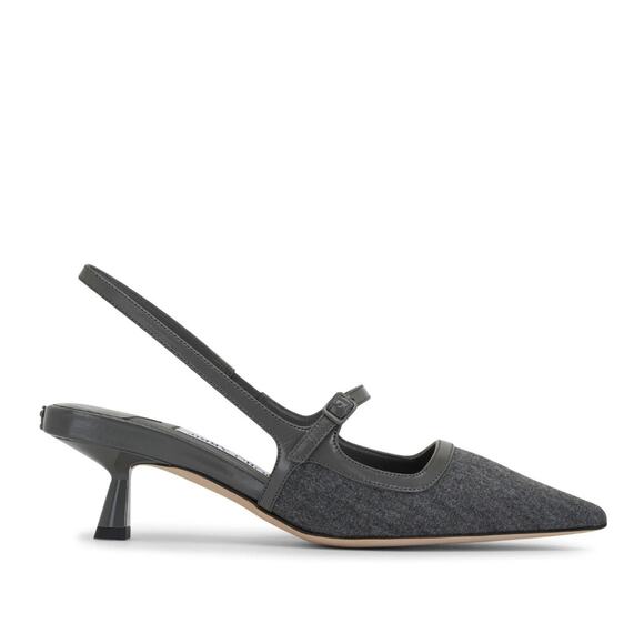 Jimmy Choo NIB Didi 45 Flannel Slingback Pumps in Storm Size 40 - Picture 1 of 11